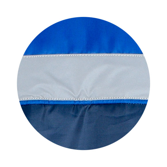 Жилет "ЭКСПРЕСС" с воротником стойка, синий с васильковым и  СОП 50 (ЧЗ)