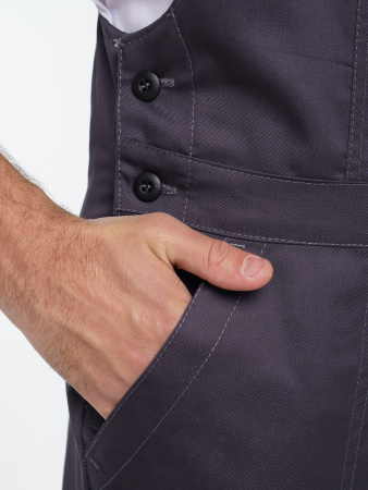 Полукомбинезон рабочий мужской №112 тёмно-серый СОП