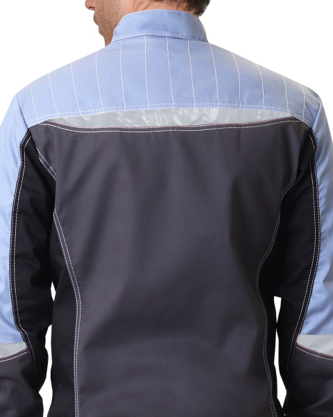 Куртка "Фаворит-Мега" серая с черн., и сиреневым, СОП Тк. Rodos (ЧЗ)