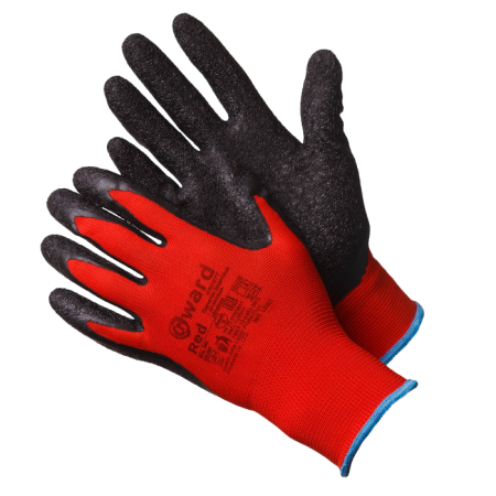 GWARD Red Перчатки нейлоновые с текстурированным латексным покрытием (арт. L2001)