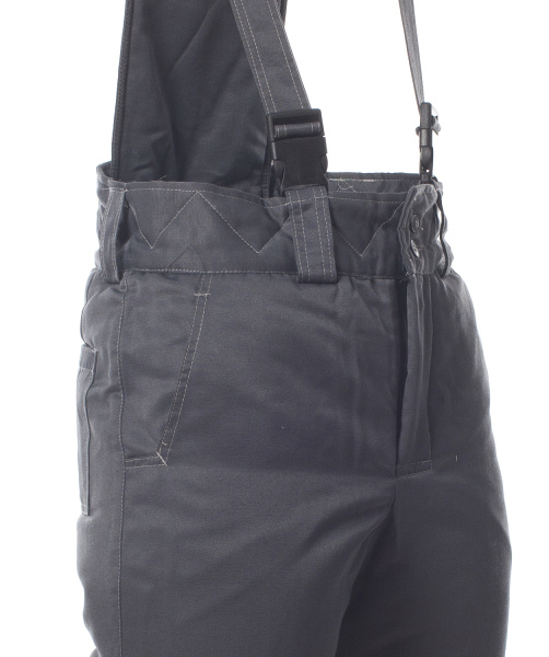 Костюм "Фаворит" зимний: куртка дл., брюки тёмно-серый с серым и красным тк. CROWN-230 Эталон (ЧЗ)