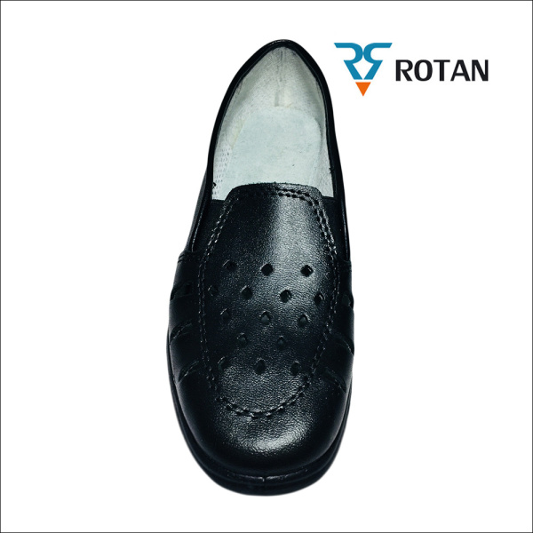 Туфли женские, черные, кожа, ПУ с перфорацией арт. Т4-0503/2 Молдшуз