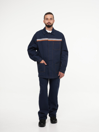 Костюм рабочий мужской №103 (куртка, брюки) тёмно-синий (ЧЗ)