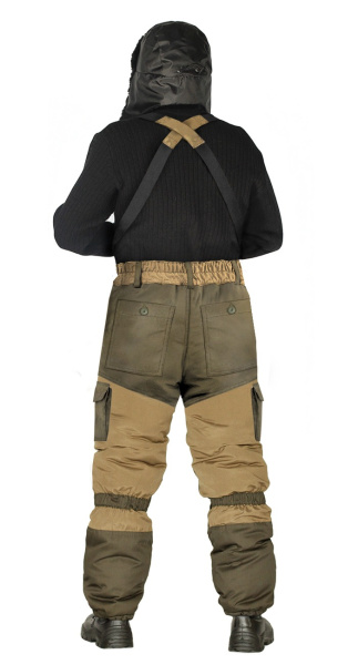 Костюм зимний "ГОРКА" куртка/брюки, цвет: св.хаки/т.хаки, ткань: Полибрезент/Полибрезент (ЧЗ)