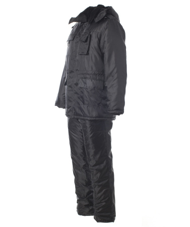 Костюм утепленный «ОХРАННИК» черный (куртка, п/к) Эталон (ЧЗ)