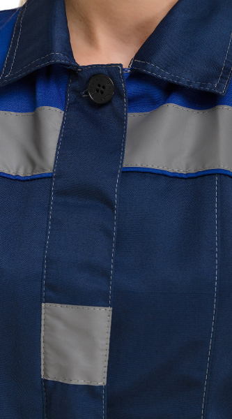 Костюм женский "Чикаго" с брюками (т.синий/василек) КОС815-3 PENTALAB 