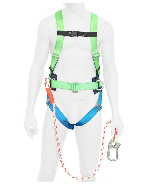 УС II ВЖ  - Удерживающая система с наплечными и набедренными лямками со стропом из полиамидного регулируемого до 2-х м. каната, карабины К1 и К1-50