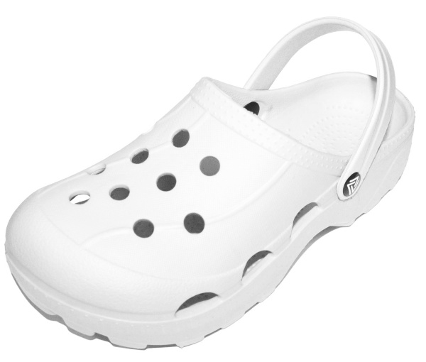 Сабо белые мужские "Ола" с перфорацией, с ремешком, ЭВА Жанетт