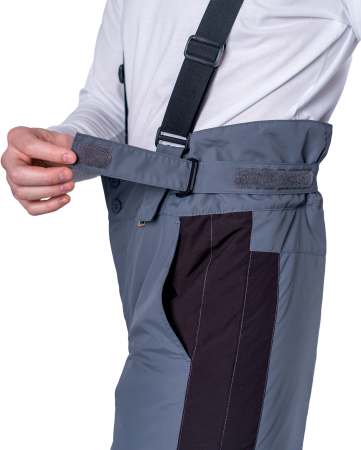 Брюки ХАЙ-ТЕК зимние, серый-черный Брю 217