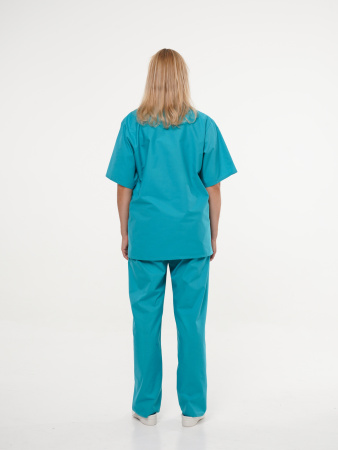 Куртка рабочая универсальная №104 (блуза) бирюза, ткань ТИСИ