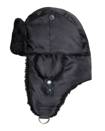 Шапка-ушанка "ЕВРО плюс" черная (тк. Оксфорд)