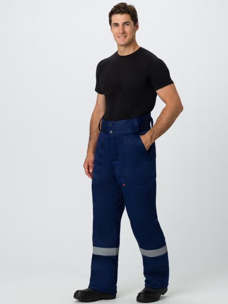 Брюки зимние Экспертный-Люкс (Смесовая, 210), темно-синий