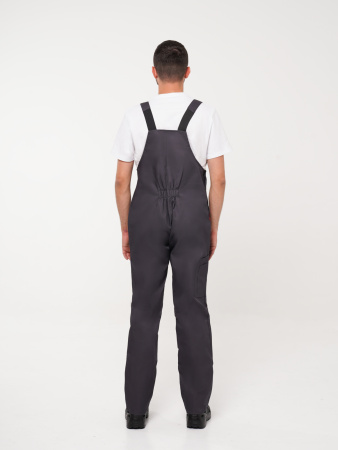 Костюм рабочий мужской №112 (куртка, полукомбинезон) тёмно-серый с красным (ЧЗ)