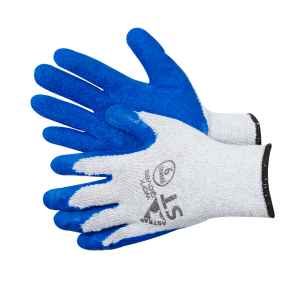 Перчатки ХБ с текстурированным латексным покрытием Astra ST