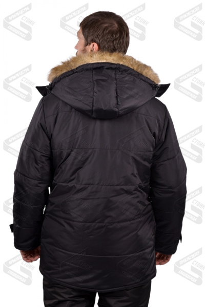 Куртка утепленная рабочая «Аляска» черная зимняя 