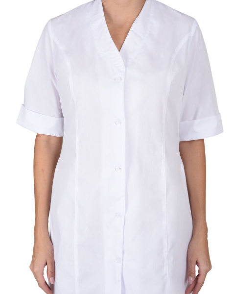 Халат "Палермо" женский белый (ЧЗ)